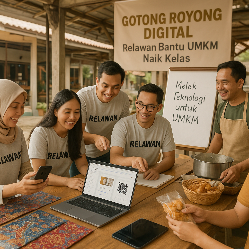Gotong Royong Digital: Relawan Bantu UMKM Naik Kelas dengan Melek Teknologi
