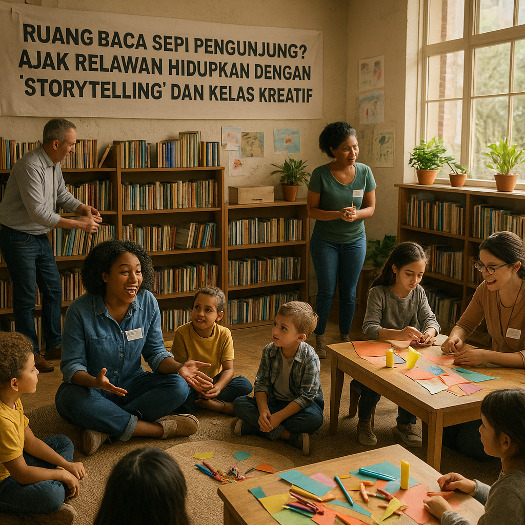 Ruang Baca Sepi Pengunjung? Ajak Relawan Hidupkan dengan "Storytelling" dan Kelas Kreatif