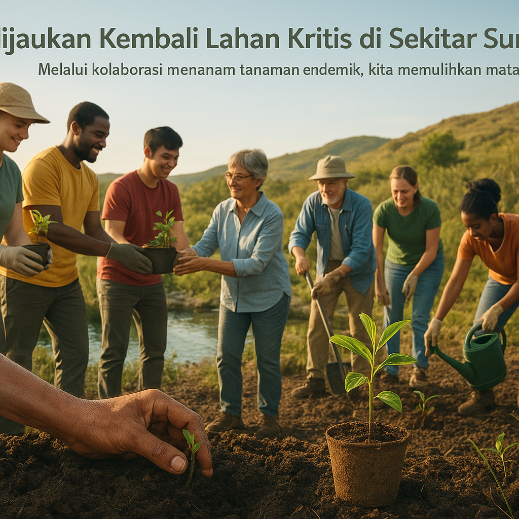 Hijaukan Kembali Lahan Kritis di Sekitar Sumber Air dengan Tanaman Endemik