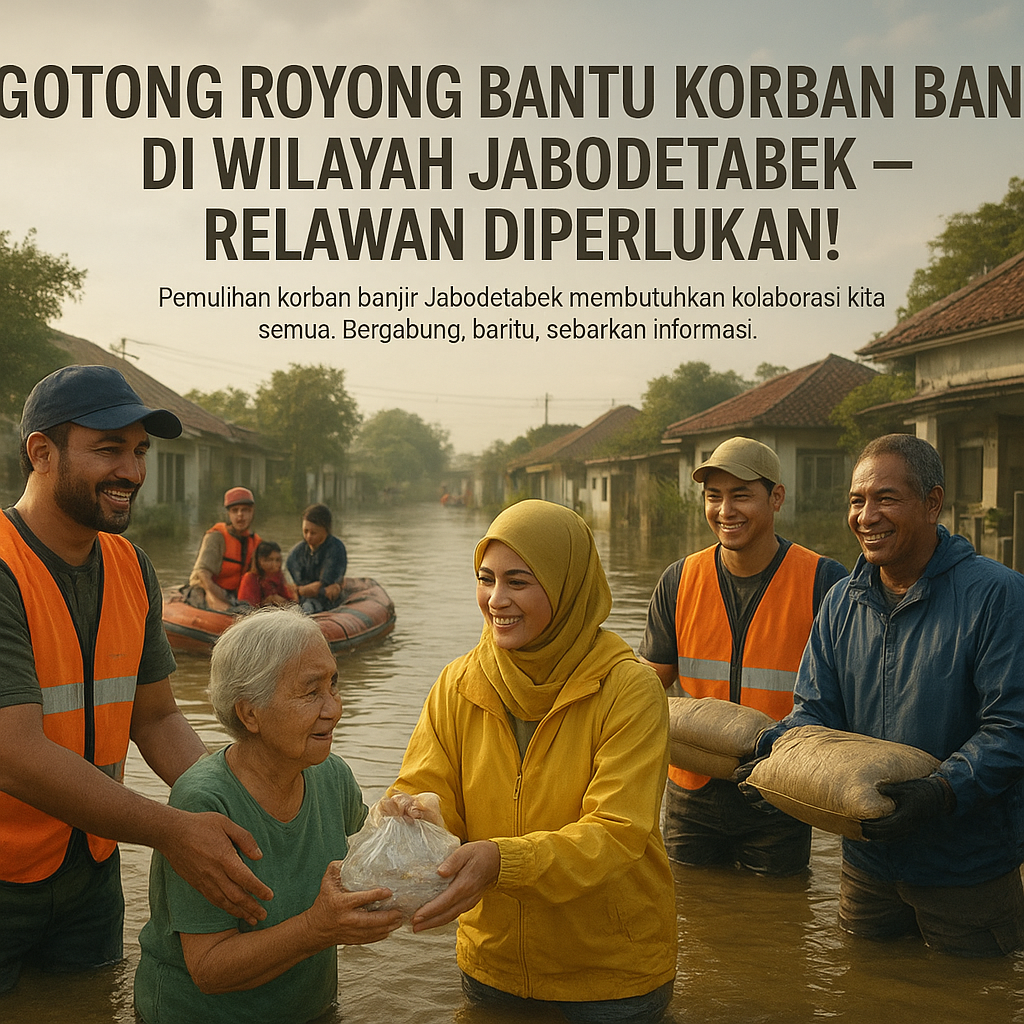 Gotong Royong Bantu Korban Banjir di Wilayah Jabodetabek, Relawan Diperlukan!