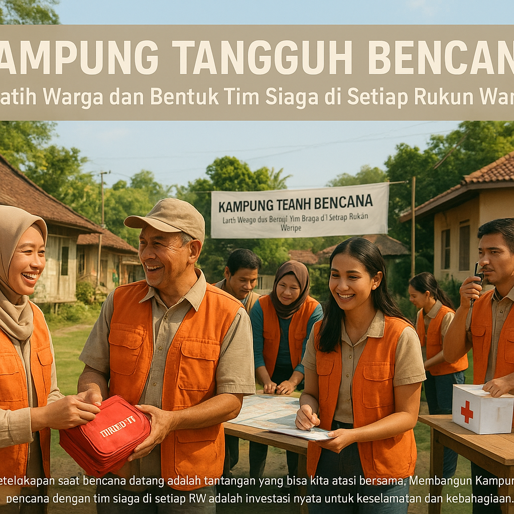 Kampung Tangguh Bencana: Latih Warga dan Bentuk Tim Siaga di Setiap Rukun Warga