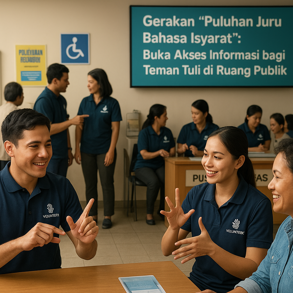 Gerakan 'Puluhan Juru Bahasa Isyarat': Buka Akses Informasi bagi Teman Tuli di Ruang Publik