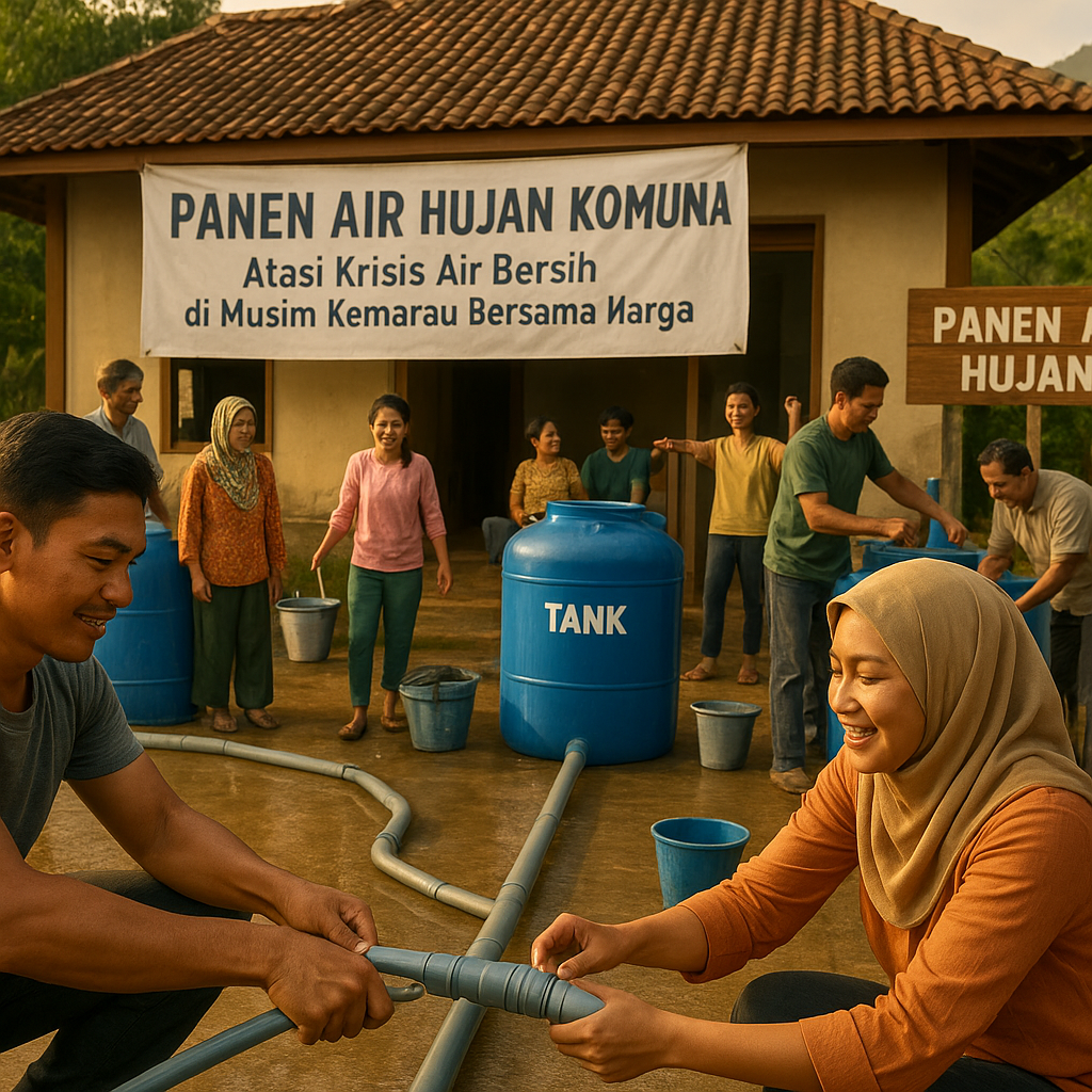 Panen Air Hujan Komunal: Atasi Krisis Air Bersih di Musim Kemarau Bersama Warga