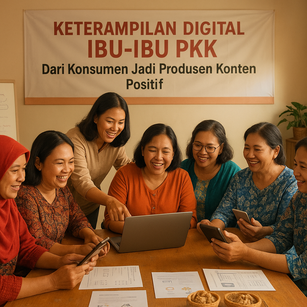 Keterampilan Digital Ibu-Ibu PKK: Dari Konsumen Jadi Produsen Konten Positif