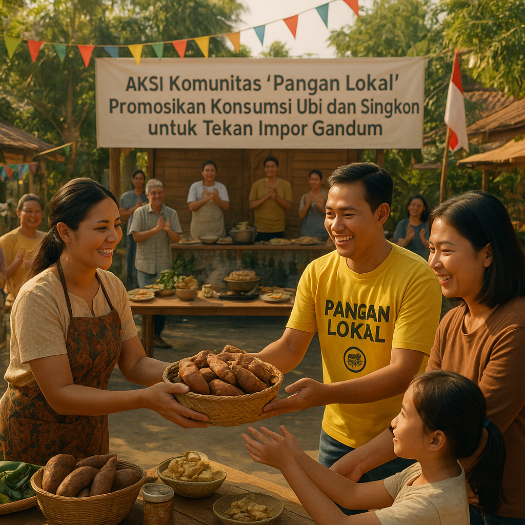 Aksi Komunitas 'Pangan Lokal' Promosikan Konsumsi Ubi dan Singkong untuk Tekan Impor Gandum
