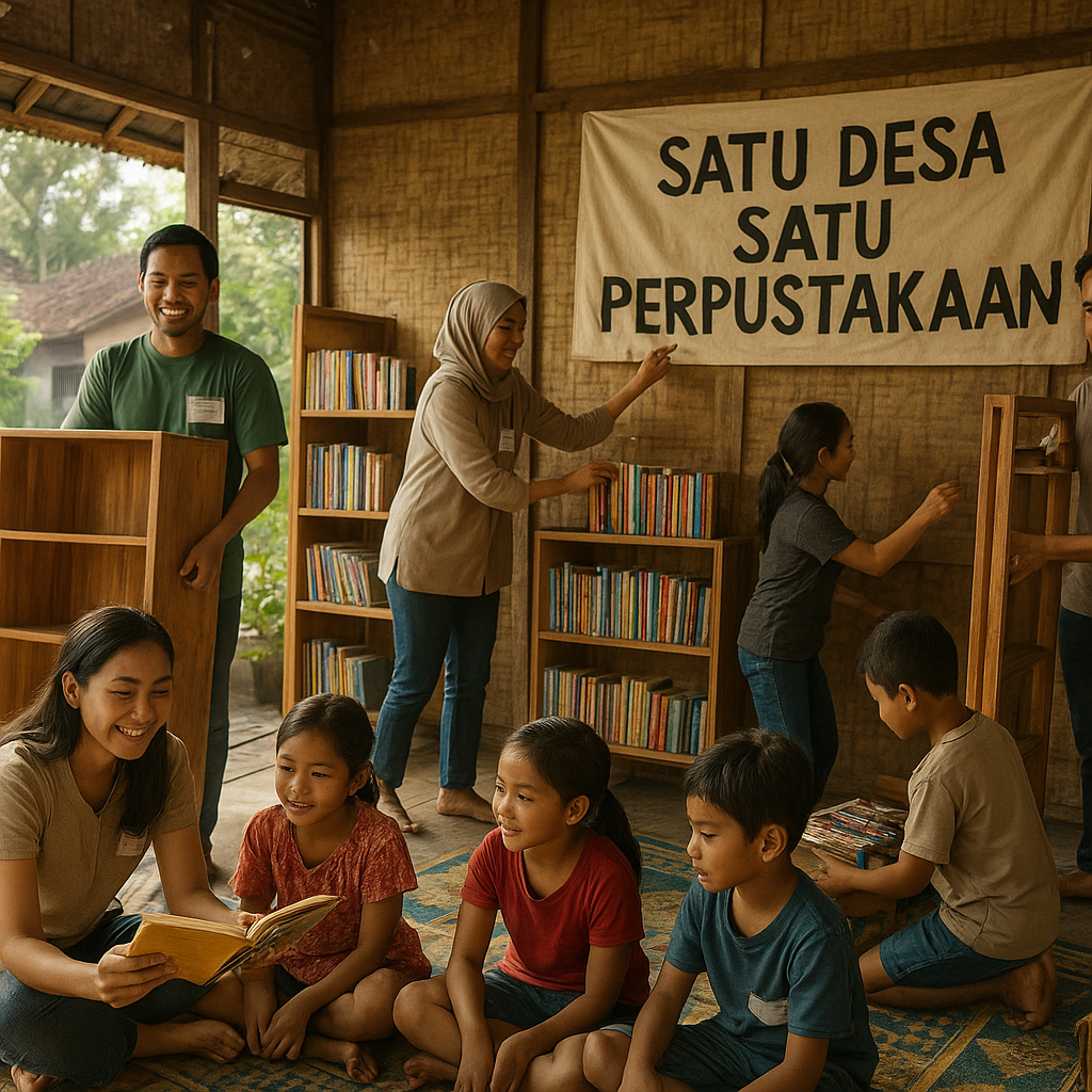 Gerakan 'Satu Desa Satu Perpustakaan' - Bangun Literasi dari Tingkat Akar Rumput