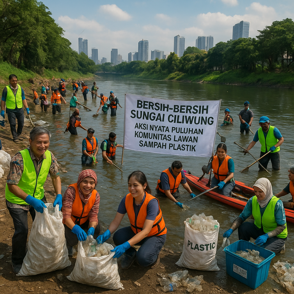 Bersih-bersih Sungai Ciliwung: Aksi Nyata Puluhan Komunitas Lawan Sampah Plastik