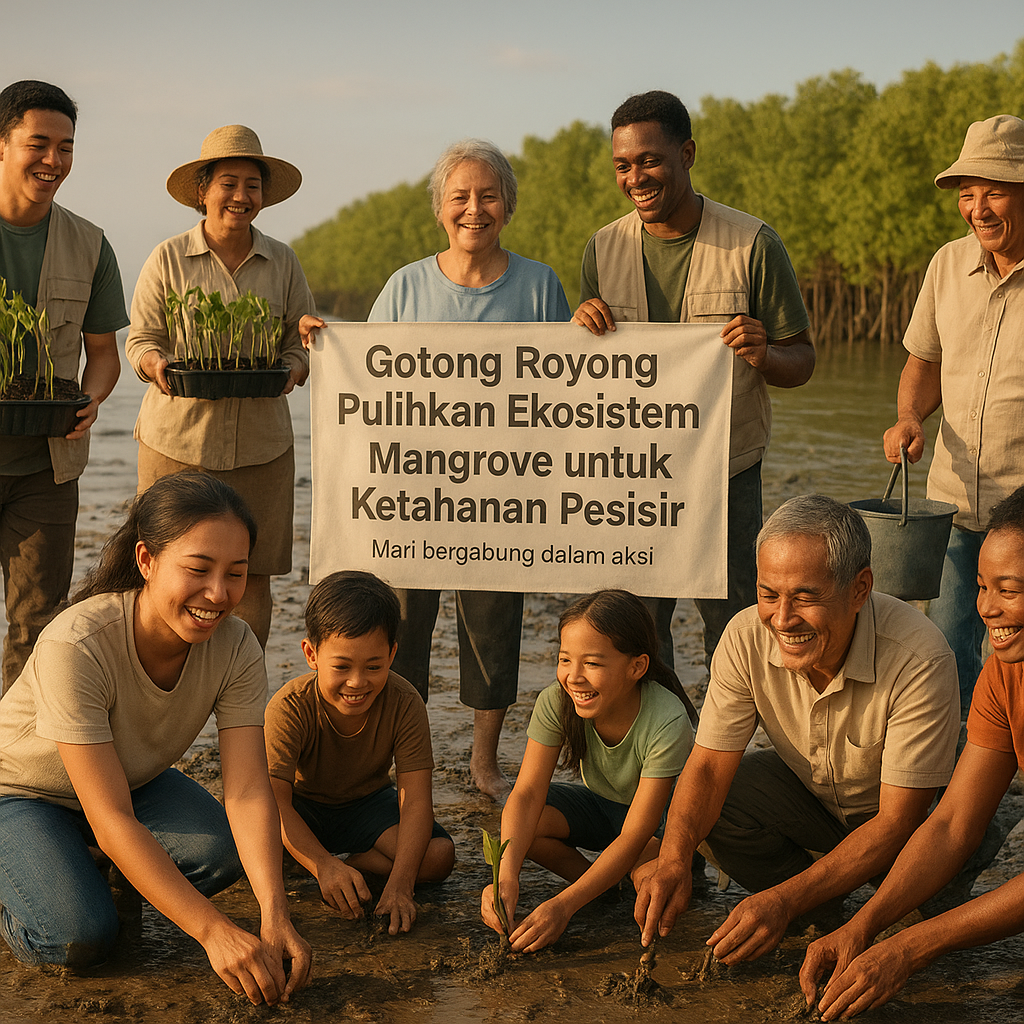 Gotong Royong Pulihkan Ekosistem Mangrove untuk Ketahanan Pesisir