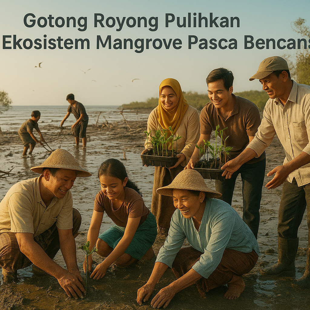 Gotong Royong Pulihkan Ekosistem Mangrove Pasca Bencana